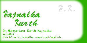 hajnalka kurth business card